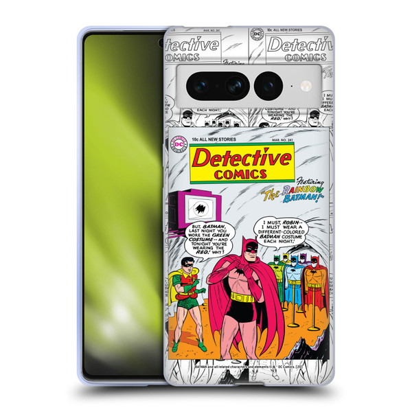 Batman DC Comics Iconic Comic Book Costumes Rainbow Soft Gel Case for Google Pixel 7 Pro