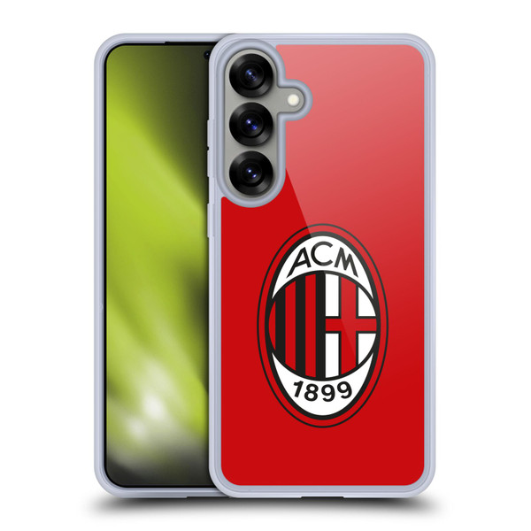 AC Milan Crest Full Colour Red Soft Gel Case for Samsung Galaxy S25+ & MagSafe