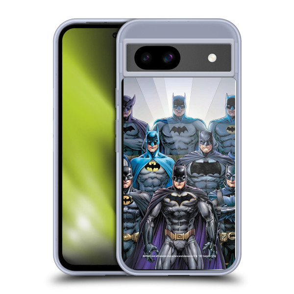 Batman DC Comics Iconic Comic Book Costumes Through The Years Soft Gel Case for Google Pixel 8a