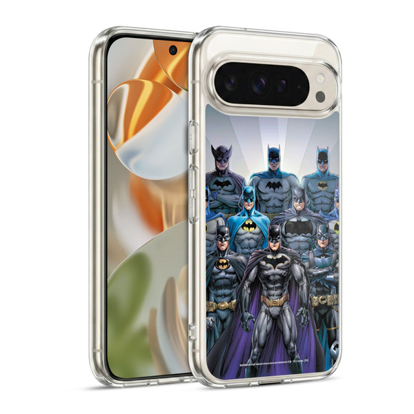 Batman DC Comics Iconic Comic Book Costumes Through The Years Soft Gel Case for Google Pixel 9 / Pixel 9 Pro