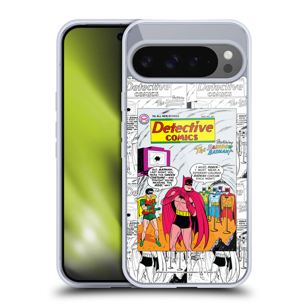 Batman DC Comics Iconic Comic Book Costumes Rainbow Soft Gel Case for Google Pixel 9 Pro XL