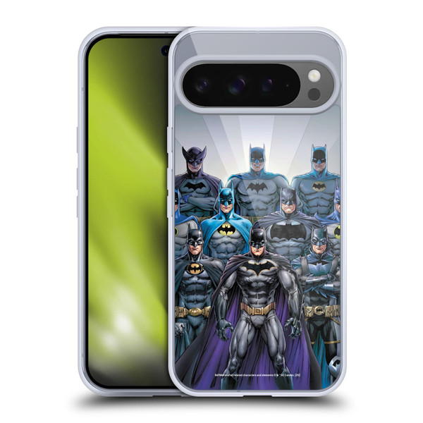 Batman DC Comics Iconic Comic Book Costumes Through The Years Soft Gel Case for Google Pixel 9 Pro XL