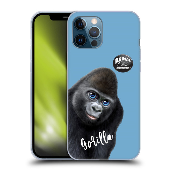 Animal Club International Faces Gorilla Soft Gel Case for Apple iPhone 12 Pro Max & MagSafe
