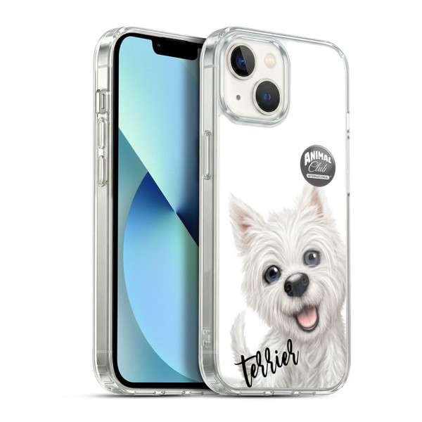 Animal Club International Faces Terrier Soft Gel Case for Apple iPhone 13