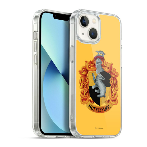 Harry Potter Chamber Of Secrets I Hufflepuff Crest Soft Gel Case for Apple iPhone 13