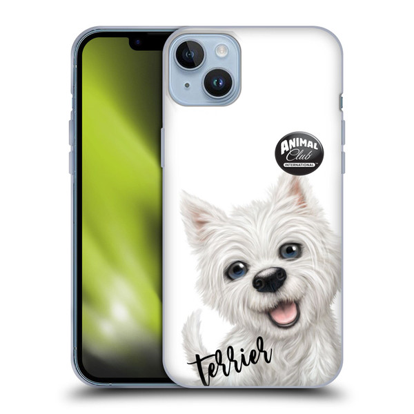 Animal Club International Faces Terrier Soft Gel Case for Apple iPhone 14 Plus & MagSafe