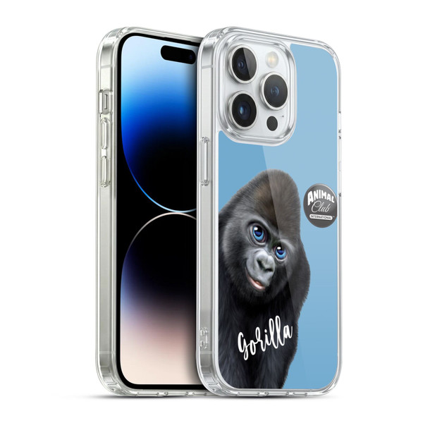 Animal Club International Faces Gorilla Soft Gel Case for Apple iPhone 14 Pro & MagSafe