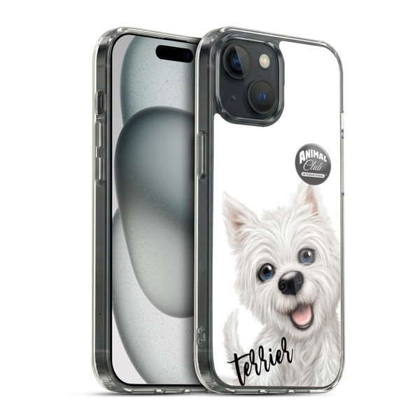 Animal Club International Faces Terrier Soft Gel Case for Apple iPhone 15 & MagSafe