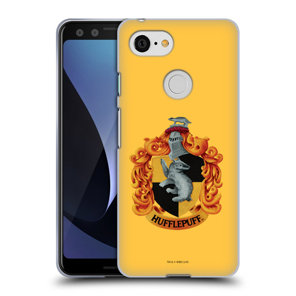 Harry Potter Chamber Of Secrets I Hufflepuff Crest Soft Gel Case for Google Pixel 3