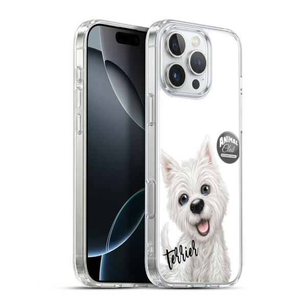 Animal Club International Faces Terrier Soft Gel Case for Apple iPhone 16 Pro Max & MagSafe