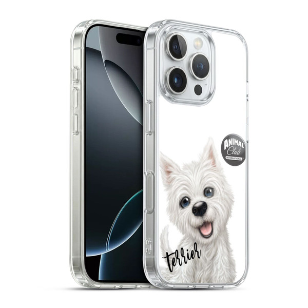 Animal Club International Faces Terrier Soft Gel Case for Apple iPhone 16 Pro & MagSafe