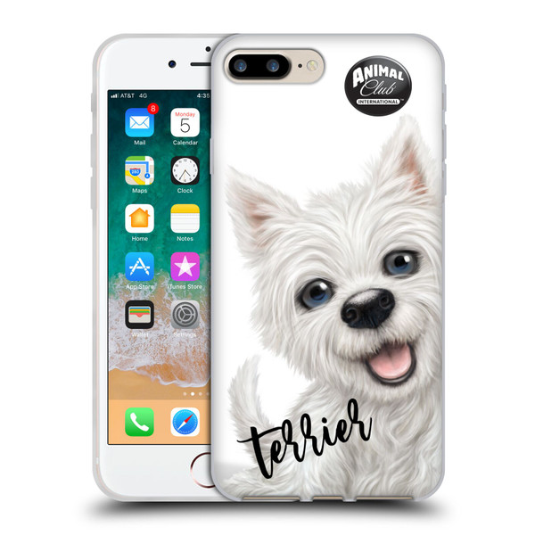 Animal Club International Faces Terrier Soft Gel Case for Apple iPhone 7 Plus / iPhone 8 Plus & MagSafe