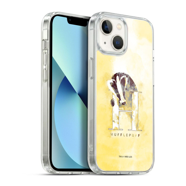 Harry Potter Deathly Hallows XVI Hufflepuff Soft Gel Case for Apple iPhone 13