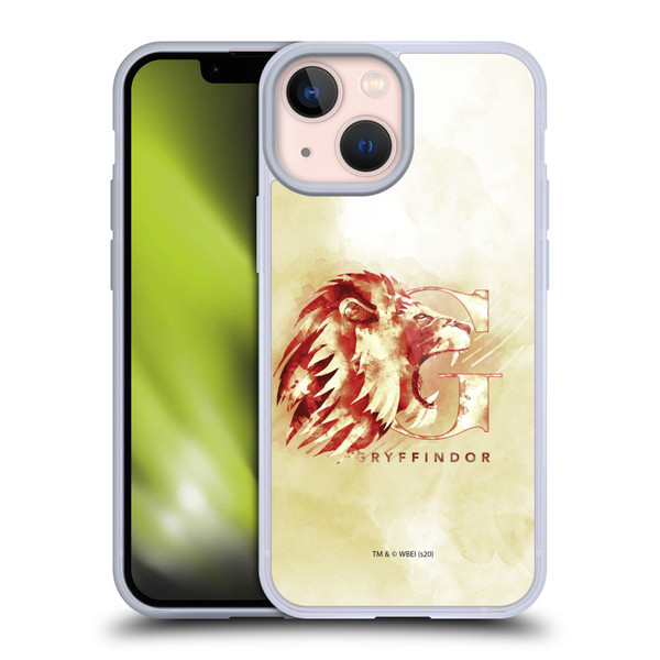 Harry Potter Deathly Hallows XVI Gryffindor Soft Gel Case for Apple iPhone 13 Mini & MagSafe