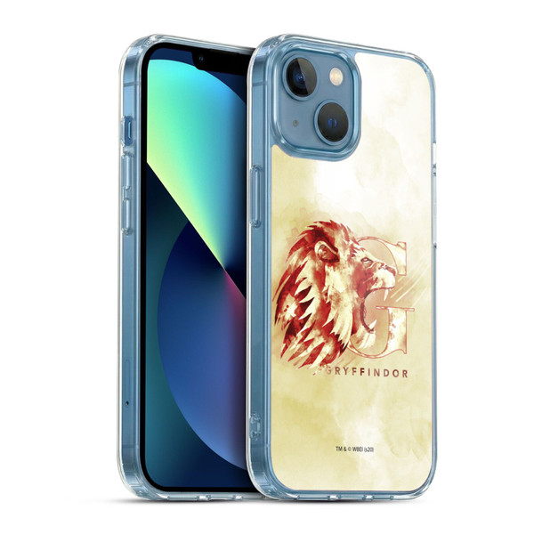 Harry Potter Deathly Hallows XVI Gryffindor Soft Gel Case for Apple iPhone 13 Mini & MagSafe