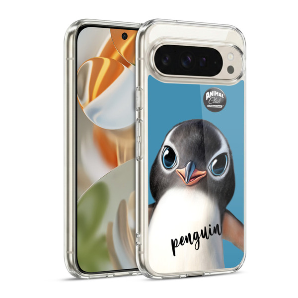 Animal Club International Faces Penguin Soft Gel Case for Google Pixel 9 / Pixel 9 Pro