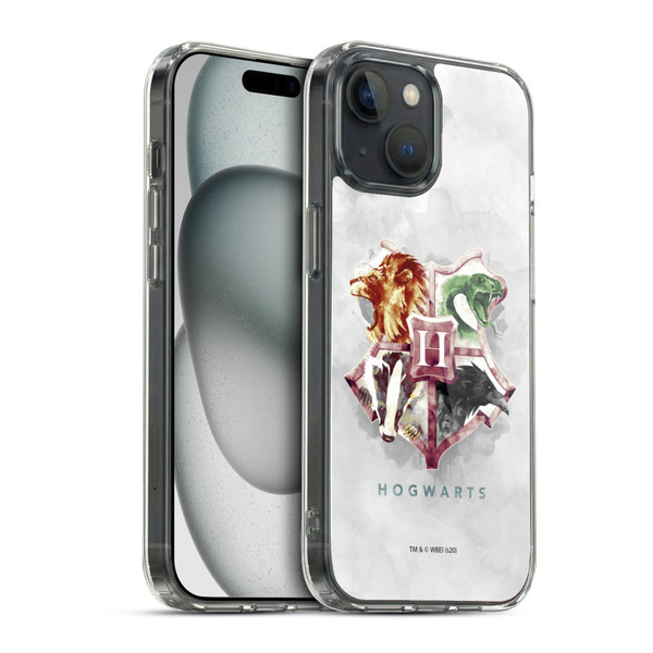 Harry Potter Deathly Hallows XVI Hogwarts Soft Gel Case for Apple iPhone 15 & MagSafe