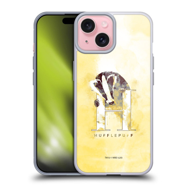 Harry Potter Deathly Hallows XVI Hufflepuff Soft Gel Case for Apple iPhone 15 & MagSafe