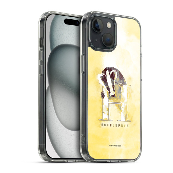 Harry Potter Deathly Hallows XVI Hufflepuff Soft Gel Case for Apple iPhone 15 & MagSafe