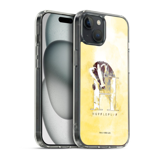 Harry Potter Deathly Hallows XVI Hufflepuff Soft Gel Case for Apple iPhone 15 Plus & MagSafe