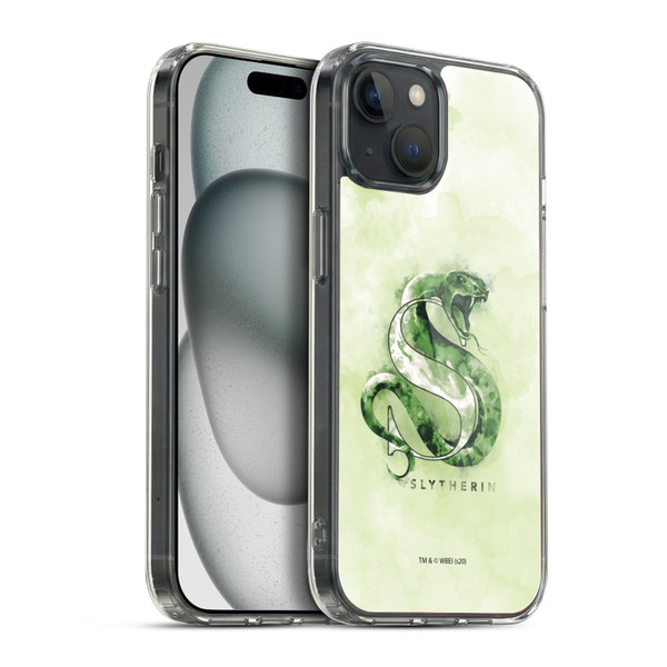 Harry Potter Deathly Hallows XVI Slytherin Soft Gel Case for Apple iPhone 15 Plus & MagSafe
