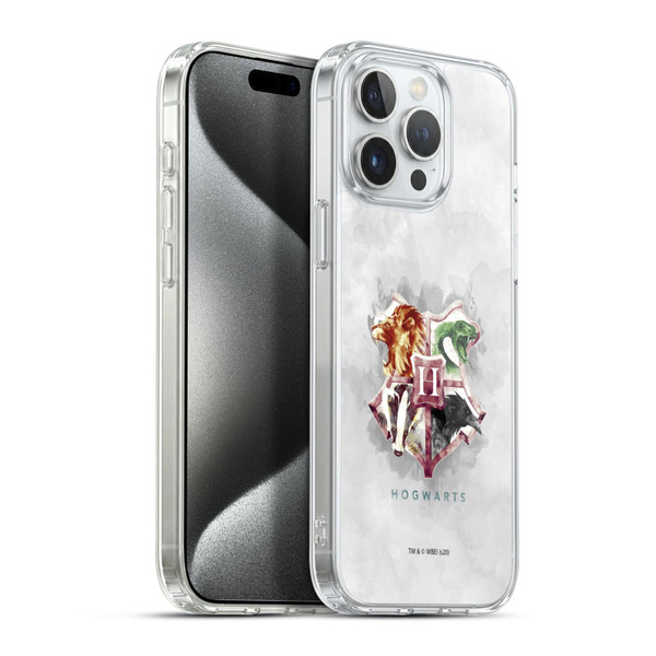 Harry Potter Deathly Hallows XVI Hogwarts Soft Gel Case for Apple iPhone 15 Pro Max & MagSafe
