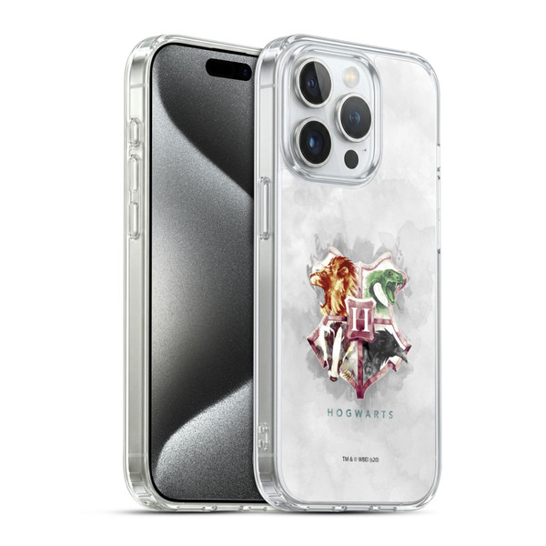 Harry Potter Deathly Hallows XVI Hogwarts Soft Gel Case for Apple iPhone 15 Pro & MagSafe