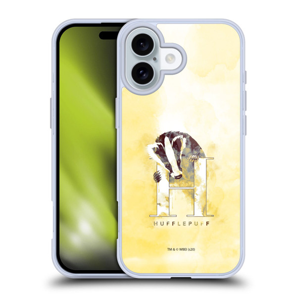 Harry Potter Deathly Hallows XVI Hufflepuff Soft Gel Case for Apple iPhone 16 & MagSafe