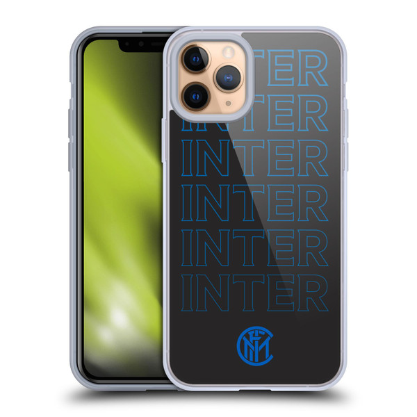 Fc Internazionale Milano Graphics Logo Type Soft Gel Case for Apple iPhone 11 Pro & MagSafe