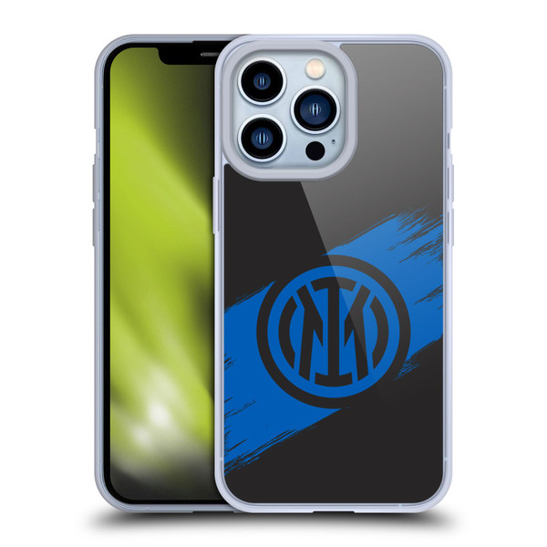 Fc Internazionale Milano Graphics Brush Strokes Soft Gel Case for Apple iPhone 13 Pro & MagSafe