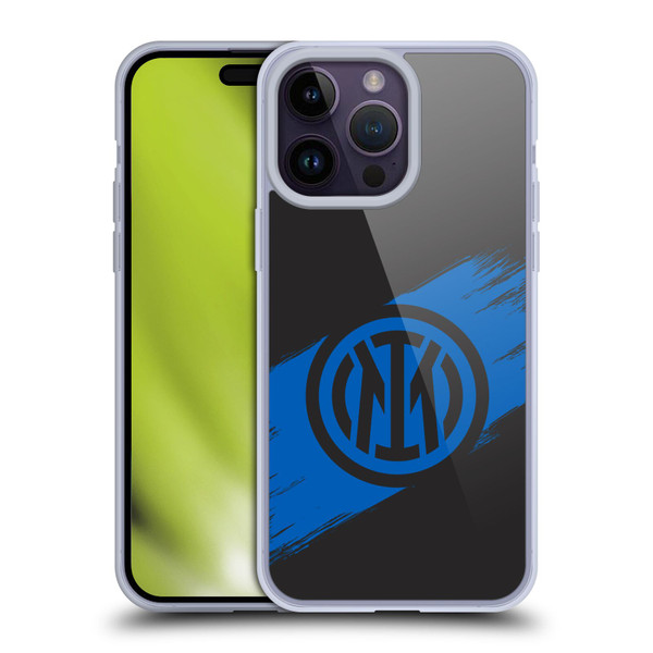 Fc Internazionale Milano Graphics Brush Strokes Soft Gel Case for Apple iPhone 14 Pro Max & MagSafe