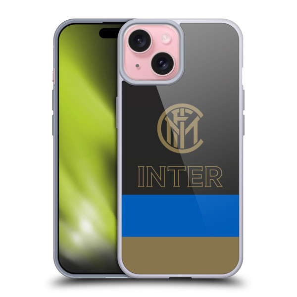Fc Internazionale Milano Graphics Stripes Soft Gel Case for Apple iPhone 15 & MagSafe