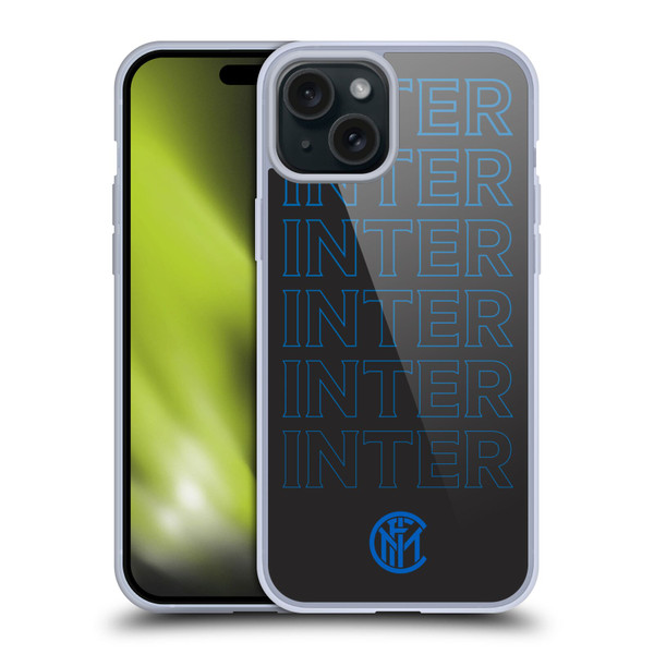 Fc Internazionale Milano Graphics Logo Type Soft Gel Case for Apple iPhone 15 Plus & MagSafe