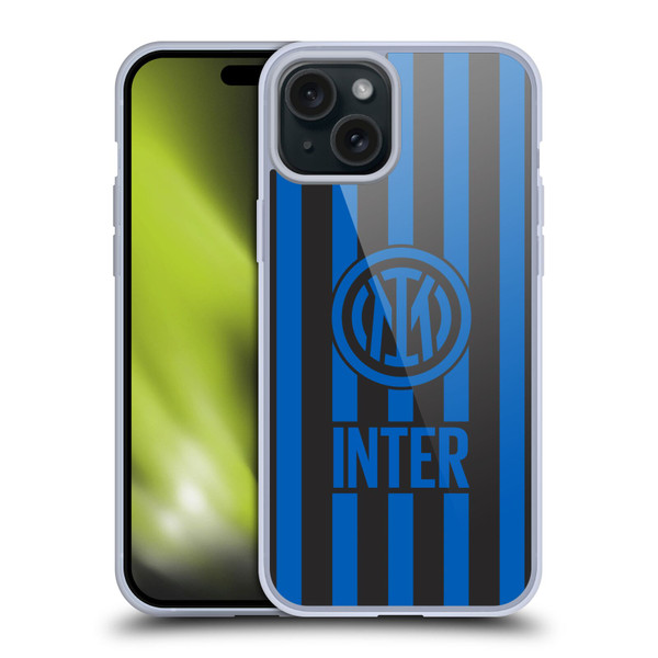 Fc Internazionale Milano Graphics Stripes 2 Soft Gel Case for Apple iPhone 15 Plus & MagSafe