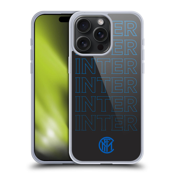 Fc Internazionale Milano Graphics Logo Type Soft Gel Case for Apple iPhone 15 Pro Max & MagSafe
