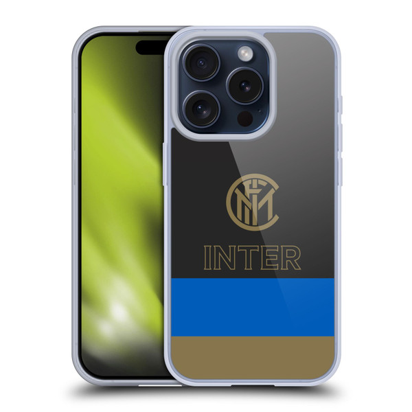 Fc Internazionale Milano Graphics Stripes Soft Gel Case for Apple iPhone 15 Pro & MagSafe