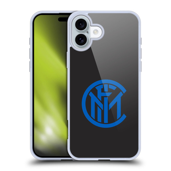 Fc Internazionale Milano Graphics Plain Soft Gel Case for Apple iPhone 16 Plus & MagSafe