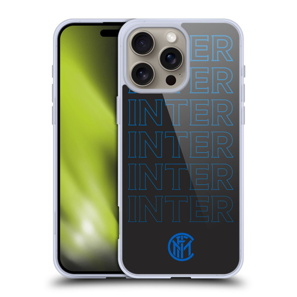 Fc Internazionale Milano Graphics Logo Type Soft Gel Case for Apple iPhone 16 Pro Max & MagSafe