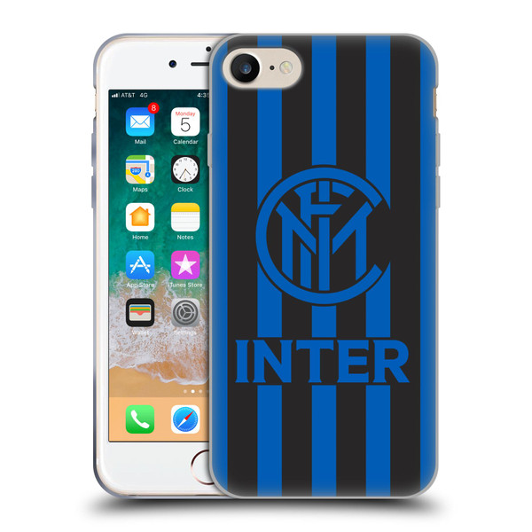 Fc Internazionale Milano Graphics Stripes 2 Soft Gel Case for Apple iPhone 7 / 8 / SE 2020 & 2022 & MagSafe