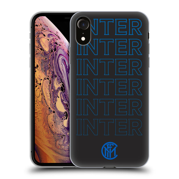 Fc Internazionale Milano Graphics Logo Type Soft Gel Case for Apple iPhone XR