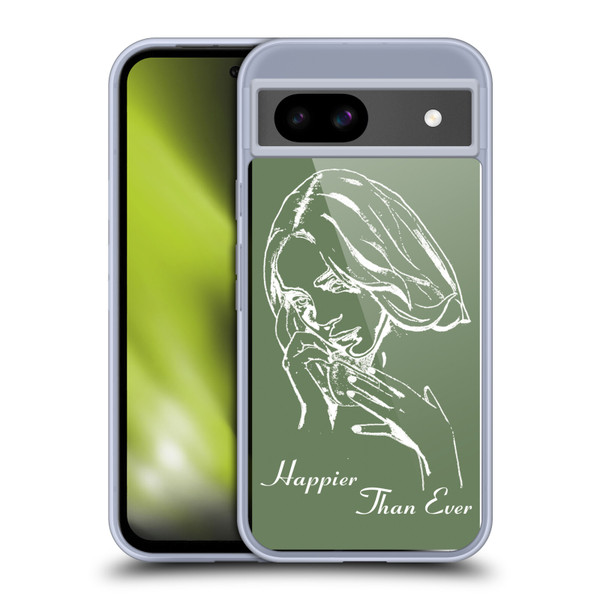 Billie Eilish Happier Than Ever Album Stencil Green Soft Gel Case for Google Pixel 8a