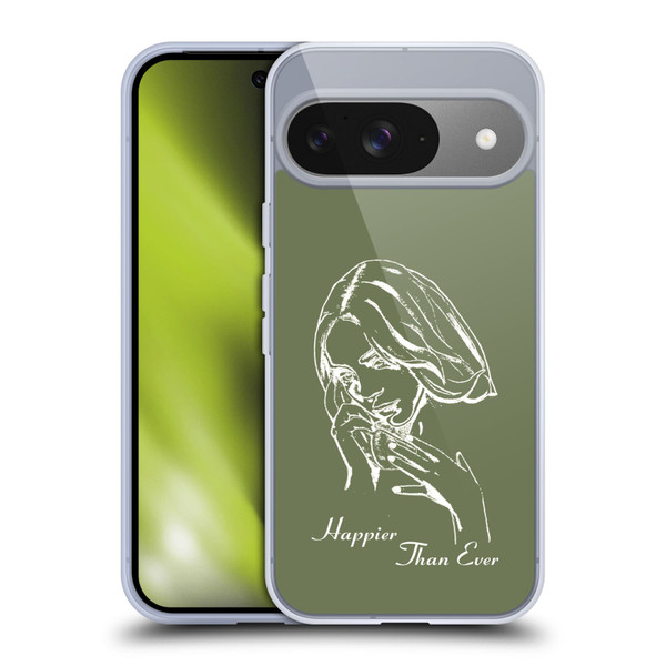Billie Eilish Happier Than Ever Album Stencil Green Soft Gel Case for Google Pixel 9 / Pixel 9 Pro