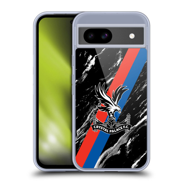 Crystal Palace FC Crest Black Marble Soft Gel Case for Google Pixel 8a