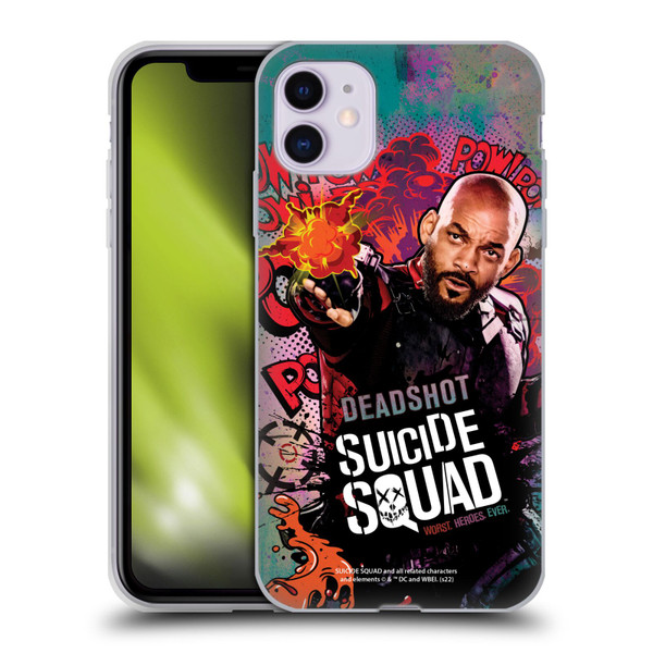 Suicide Squad 2016 Graphics Deadshot Poster Soft Gel Case for Apple iPhone 11
