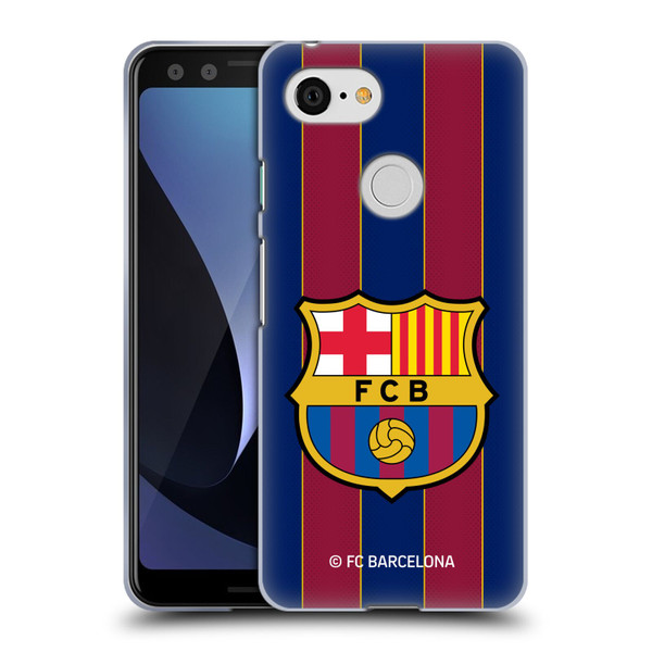 FC Barcelona 2020/21 Crest Kit Home Soft Gel Case for Google Pixel 3