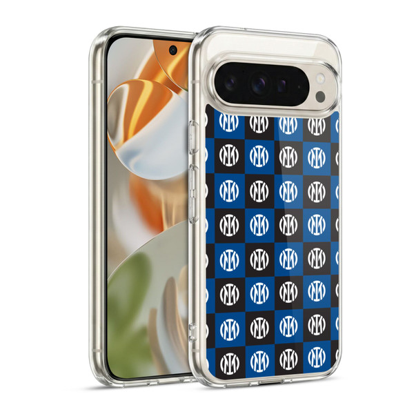 Fc Internazionale Milano Patterns Crest Soft Gel Case for Google Pixel 9 / Pixel 9 Pro