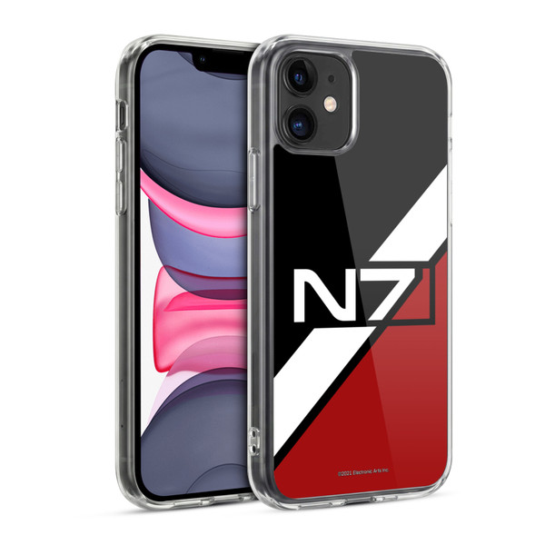 EA Bioware Mass Effect Graphics N7 Logo Stripes Soft Gel Case for Apple iPhone 11