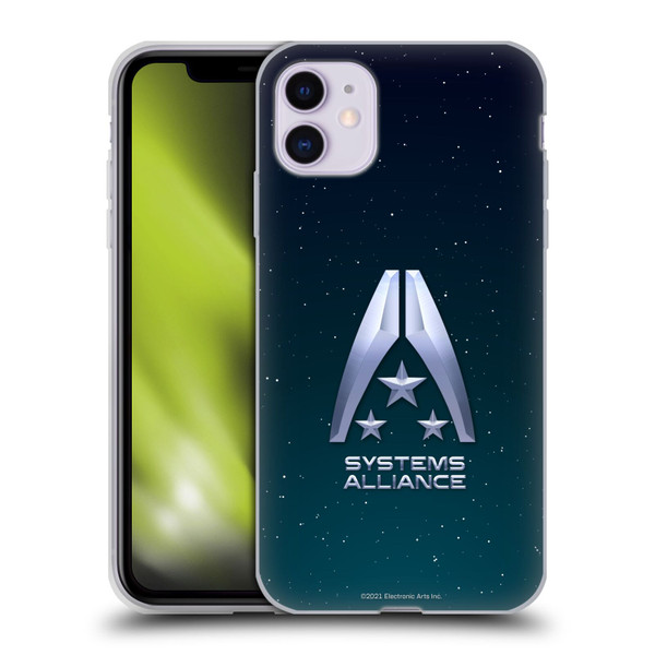 EA Bioware Mass Effect Graphics Systems Alliance Logo Soft Gel Case for Apple iPhone 11