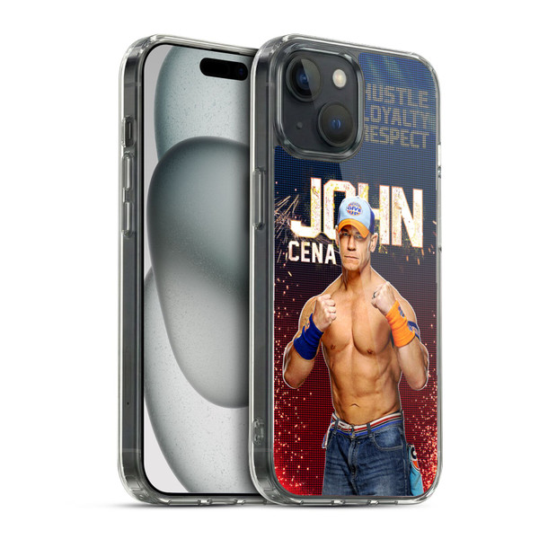 WWE John Cena Portrait Soft Gel Case for Apple iPhone 15 & MagSafe