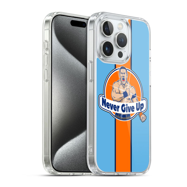 WWE John Cena Never Give Up Soft Gel Case for Apple iPhone 15 Pro & MagSafe